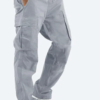 Men Relaxed Fit Cargo Pants (GREY)